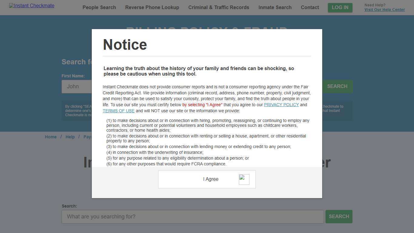 Instant Checkmate Refunds