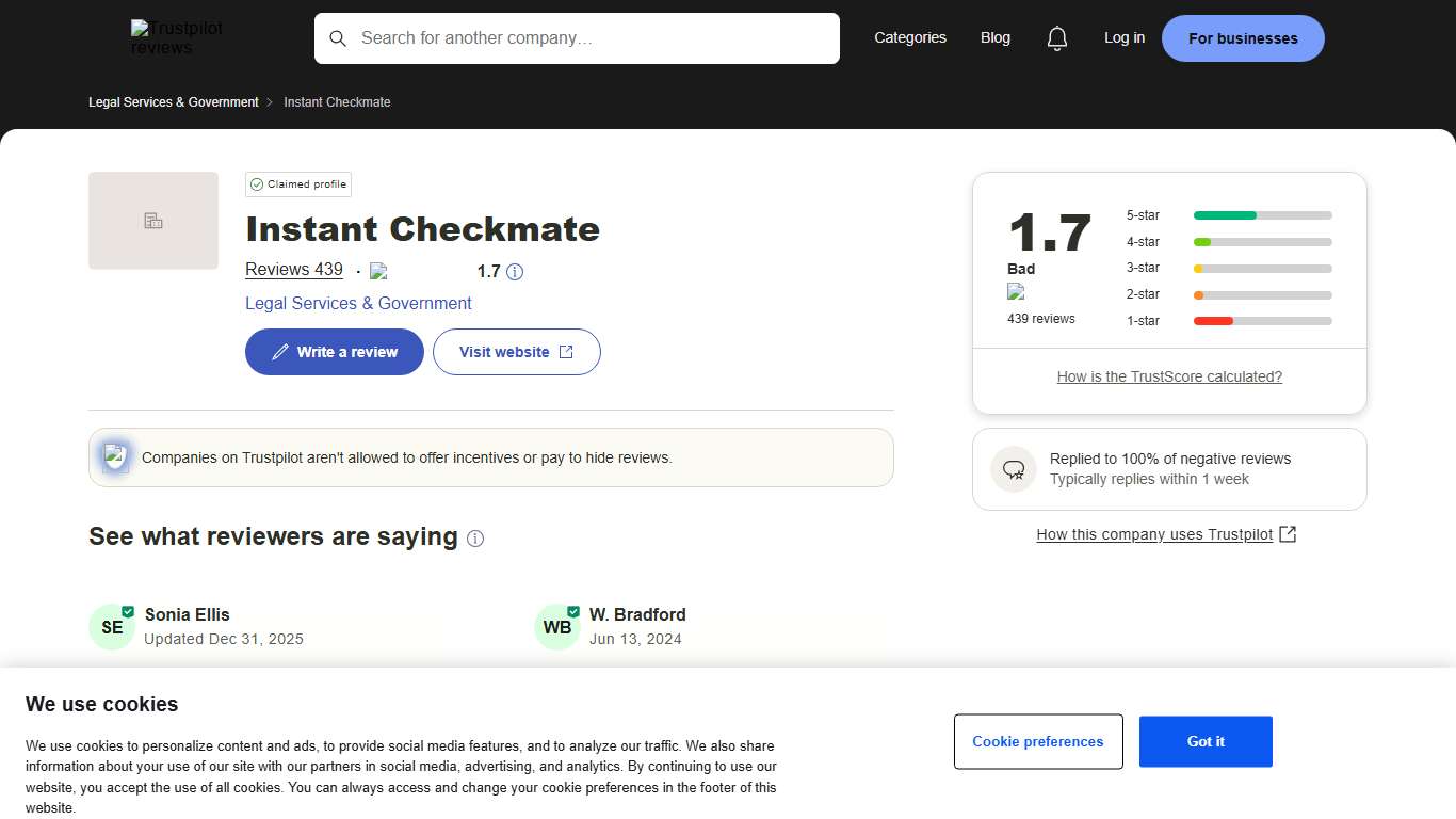 Instant Checkmate Reviews | Read Customer Service Reviews of instantcheckmate.com | 4 of 22